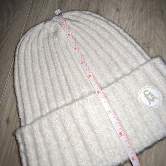 Steve Madden NWOT beanie winter hat ivory cream knit - Picture 6 of 9